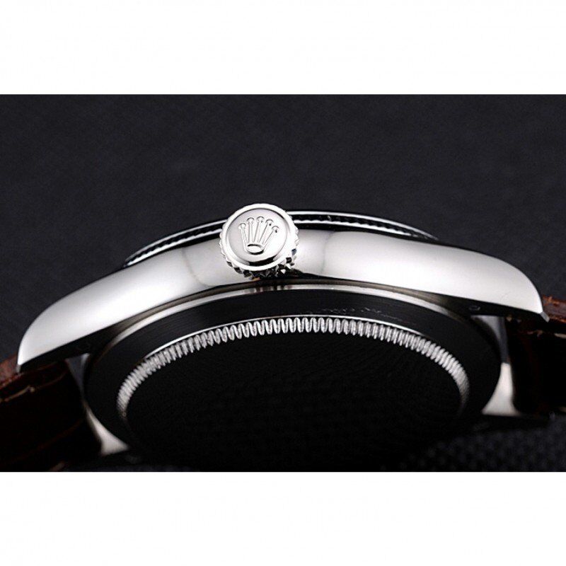 rol€x Cellini White Dial Stainless Steel Case Brown Leather Bracelet 622723
