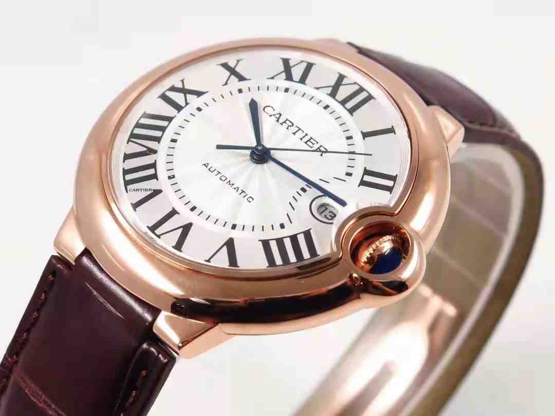 C@RTIER Ballon Bleu 42mm Rose Gold Men��s Watch, WGBB0030