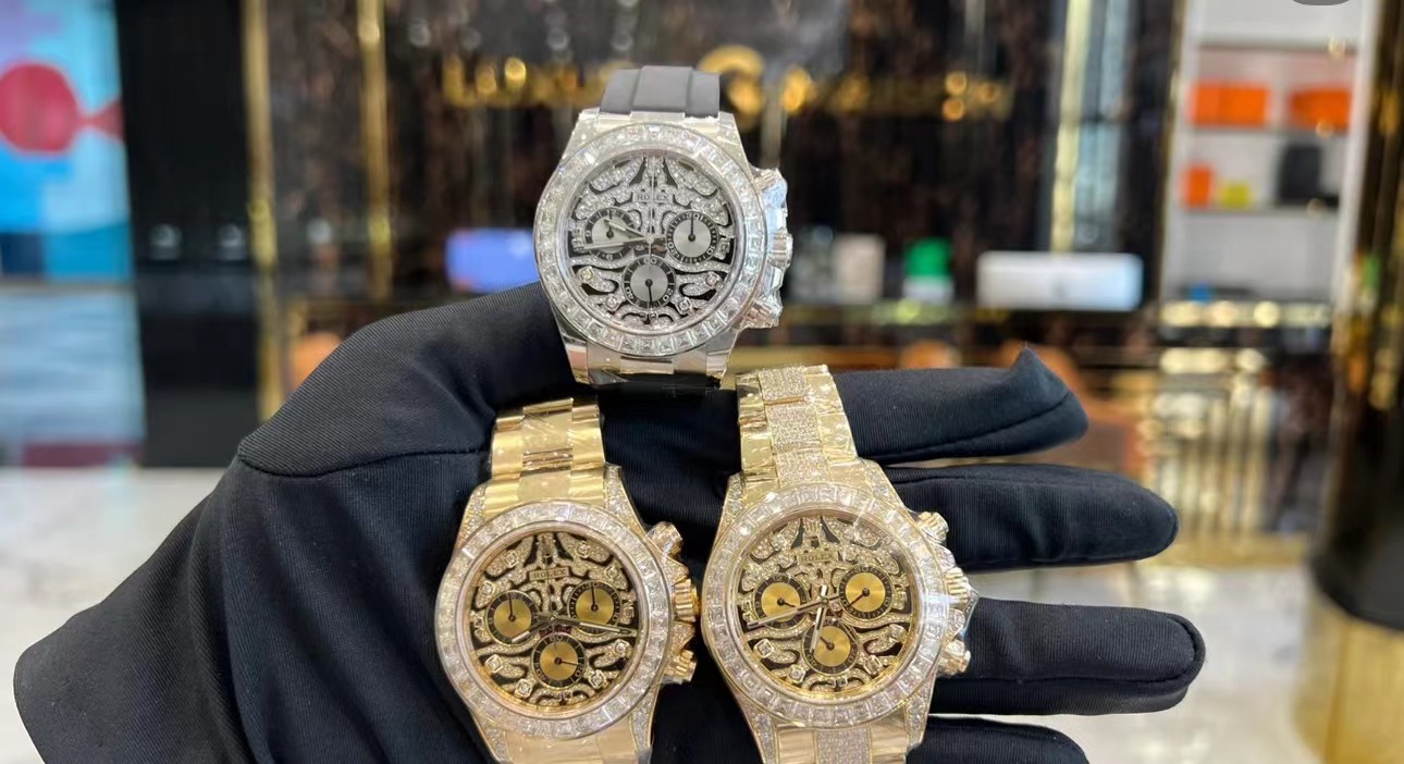 BRAND NEW rol€x 116598TBR DAYTONA EYE OF THE TIGER YELLOW GOLD DIAMONDS COMPLETE SET (4.9)