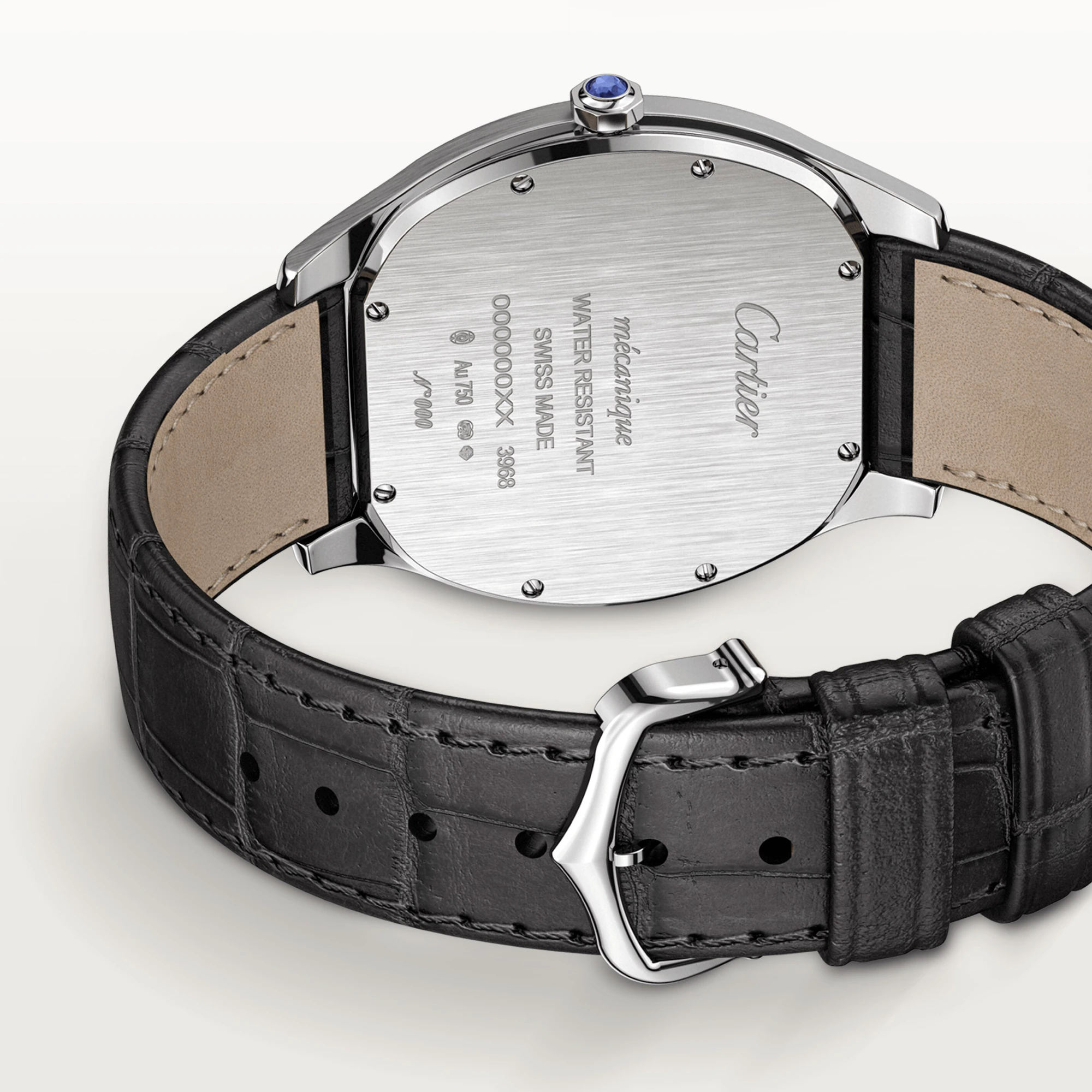 C@RTIER Drive 18K White Gold Men��s Watch, WGNM0007