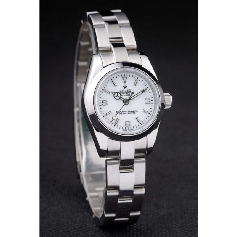 rol€x Explorer Polished Stainless Steel White Dial 98088
