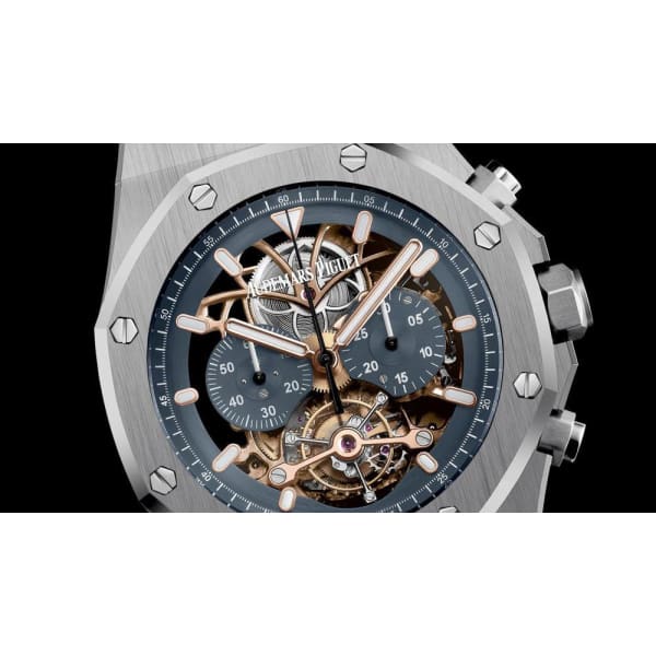 AUDEM@RS P!GUET Royal Oak Tourbillon Chronograph Openworked Ref. # 26347PT.OO.D315CR.01