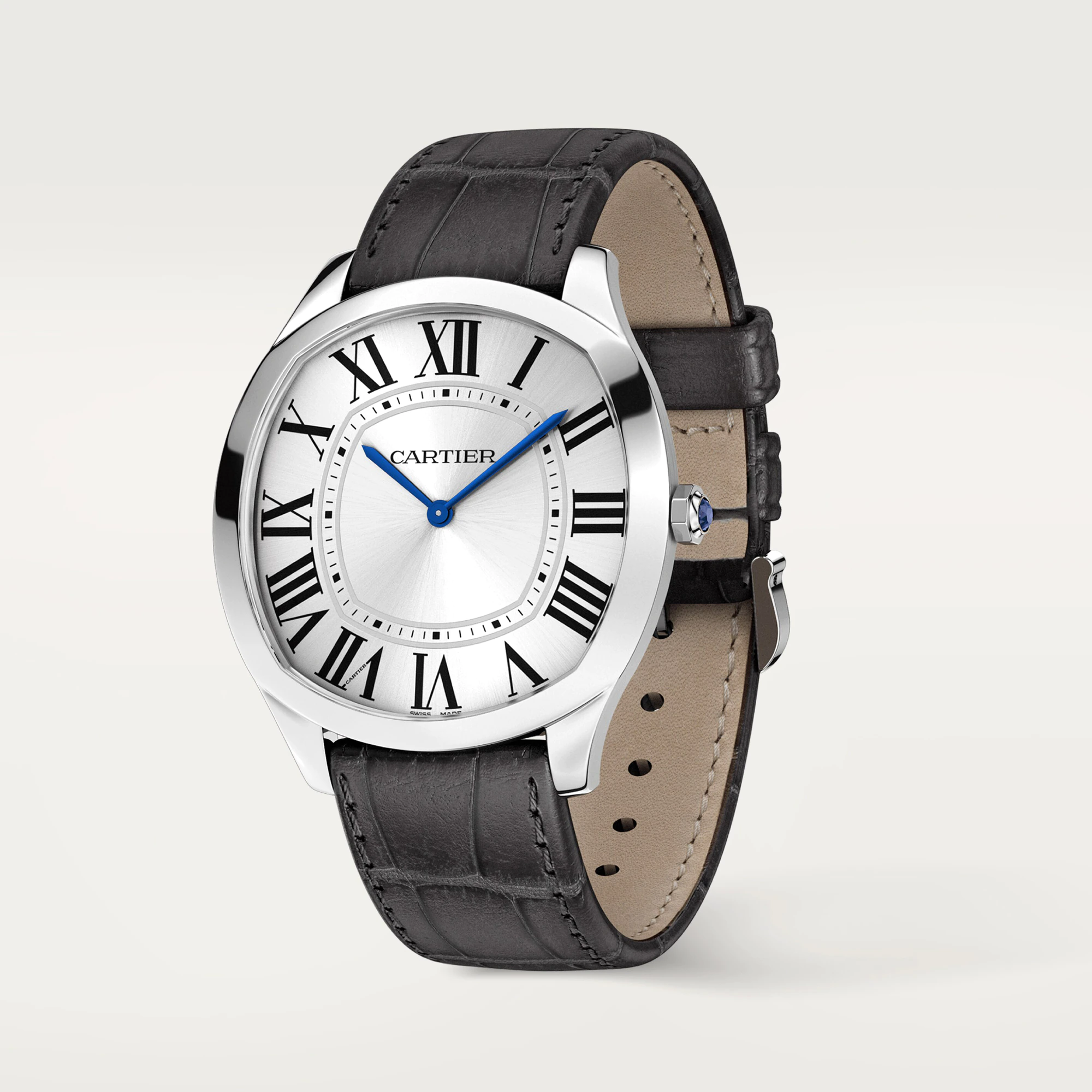 C@RTIER Drive 18K White Gold Men��s Watch, WGNM0007