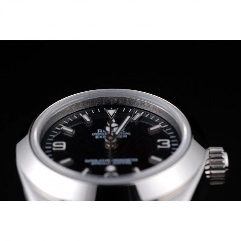 rol€x Explorer Polished Stainless Steel Black Dial 98089