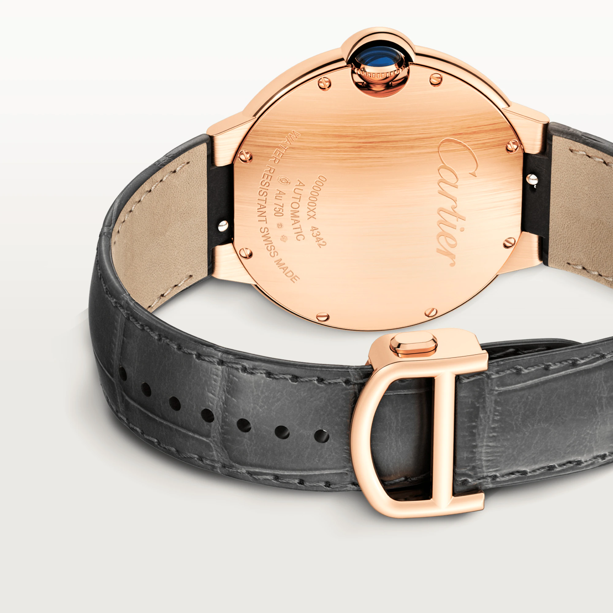 C@RTIER Ballon Bleu 40 mm Rose Gold Men��s Watch, WGBB0050