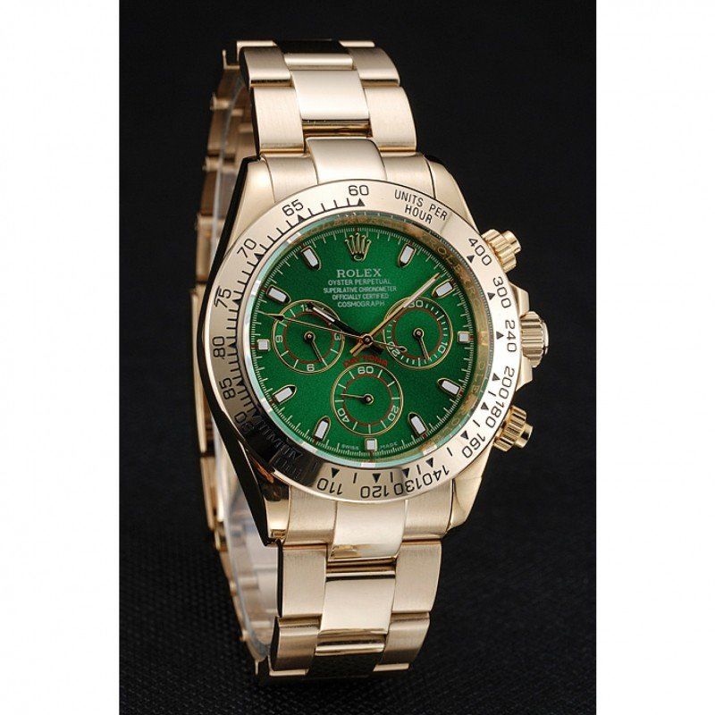 rol€x Cosmograph Daytona Green Dial Rose Gold Case And Bracelet 1454244
