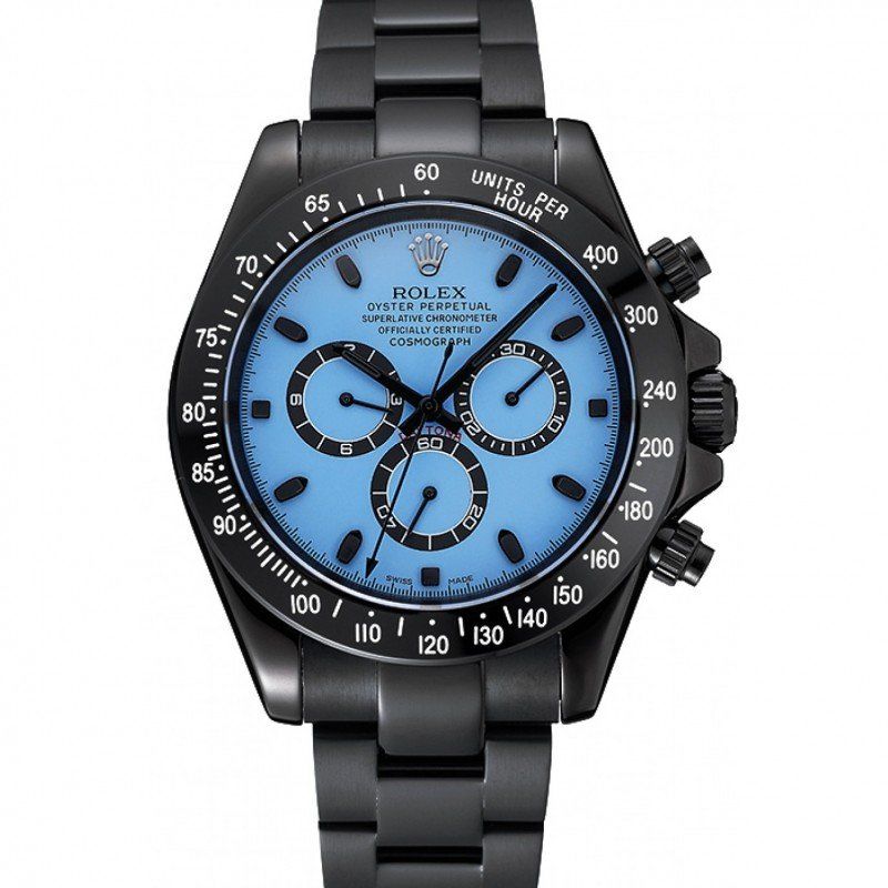rol€x Cosmograph Daytona Blue And Black Dial Black Stainless Steel Case And Bracelet 1454250