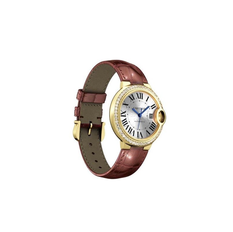 C@RTIER Ballon Bleu 33mm 18K Yellow Gold & Diamonds Lady��s Watch, WJBB0040