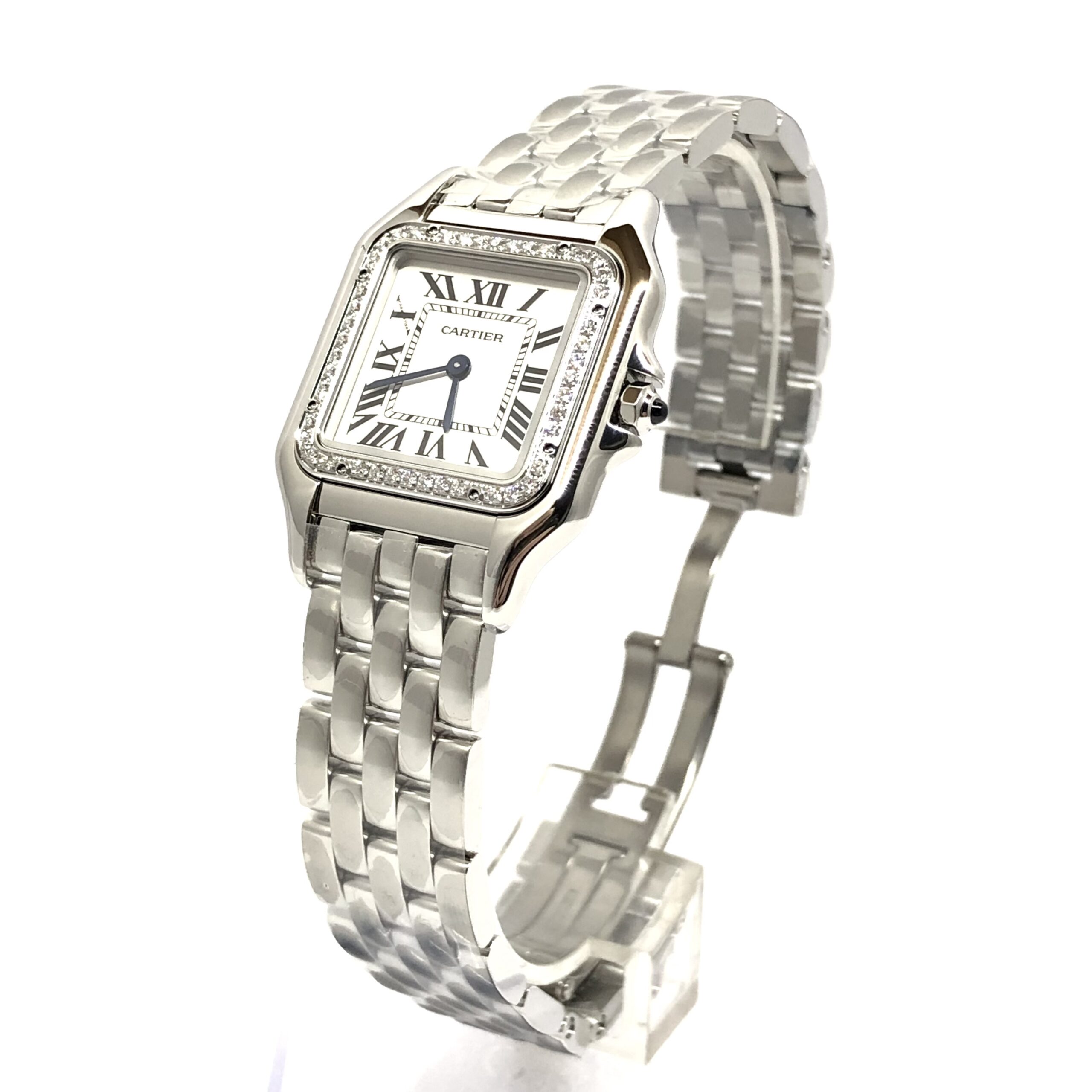 C@RTIER Panth��re Stainless Steel & Diamonds Medium Model Ladies Watch, W4PN0008