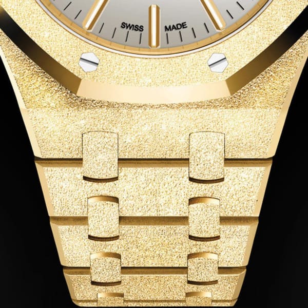 AUDEM@RS P!GUET Royal Oak Frosted Gold Selfwinding Ref. # 15454BA.GG.1259BA.02