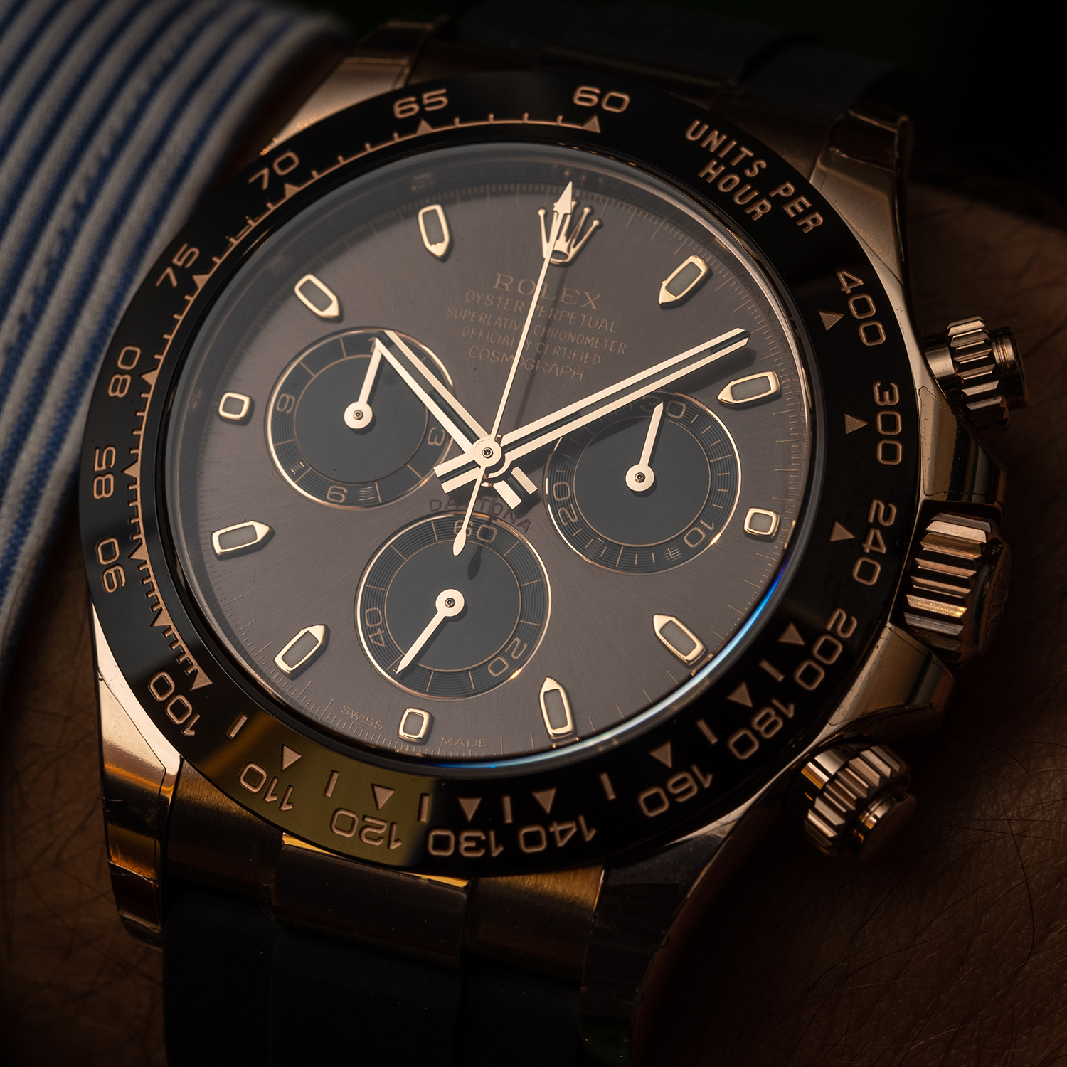 rol€x Cosmograph Daytona Everose Gold Oysterflex M116515LN-0041