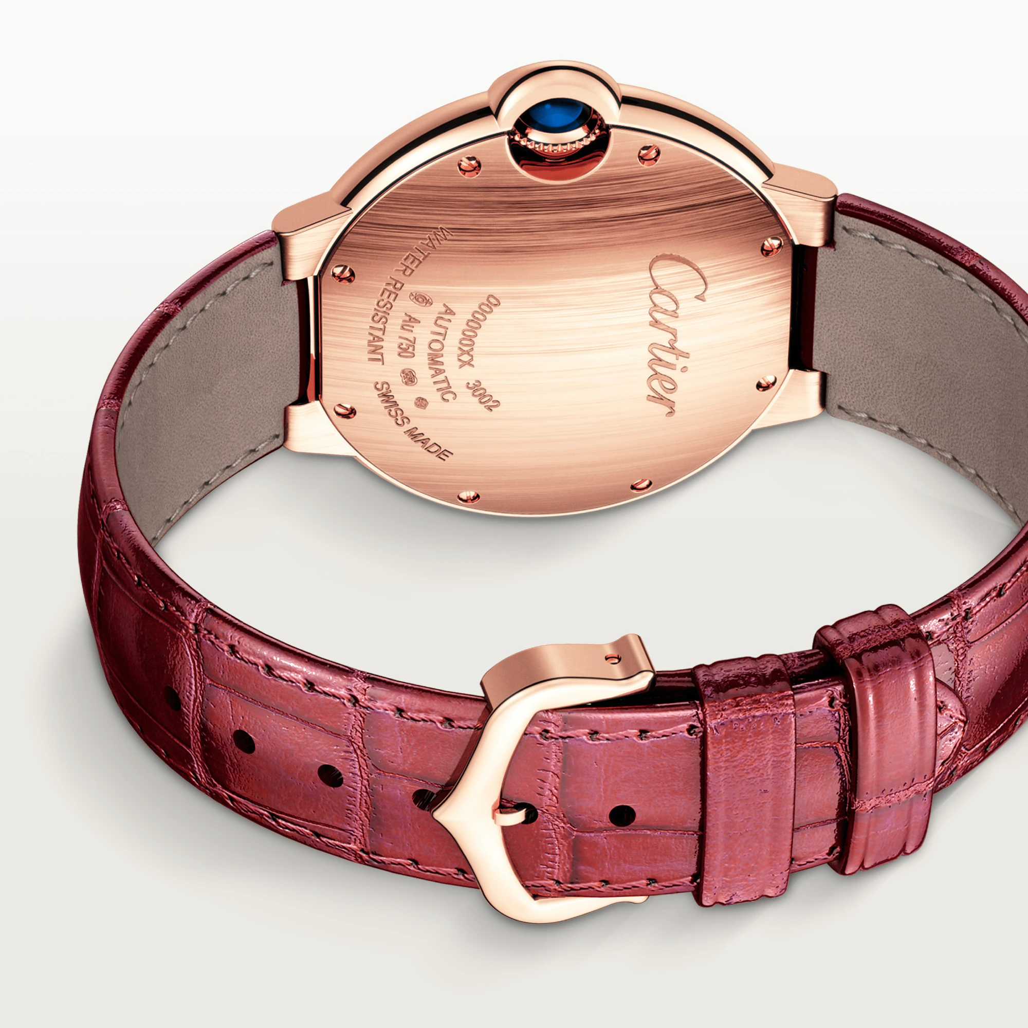 C@RTIER Ballon Bleu 36mm 18K Rose Gold & Diamond Lady��s Watch, WJBB0034