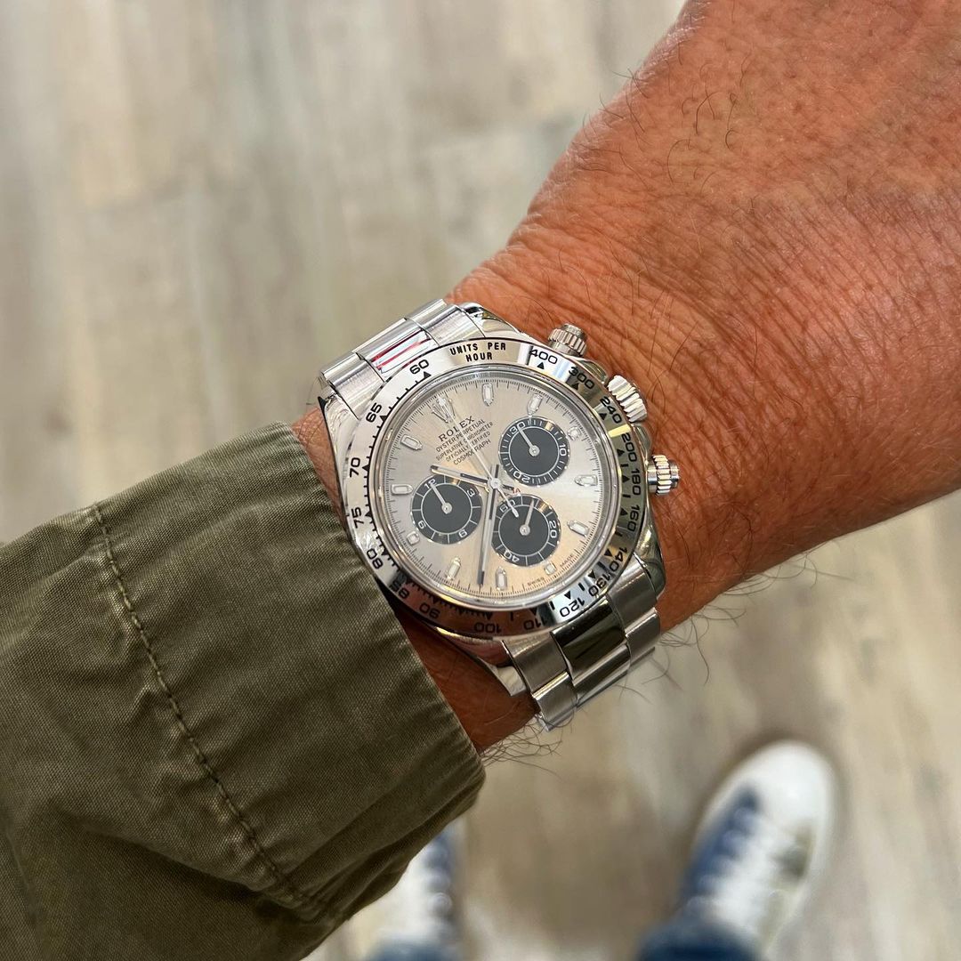 rol€x White Gold Daytona 116509 Steel and Black