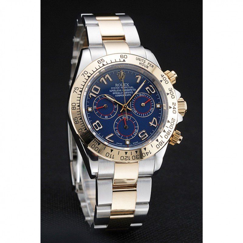 rol€x Cosmograph Daytona Blue Dial Two Tone Stainless Steel Bracelet 1454246