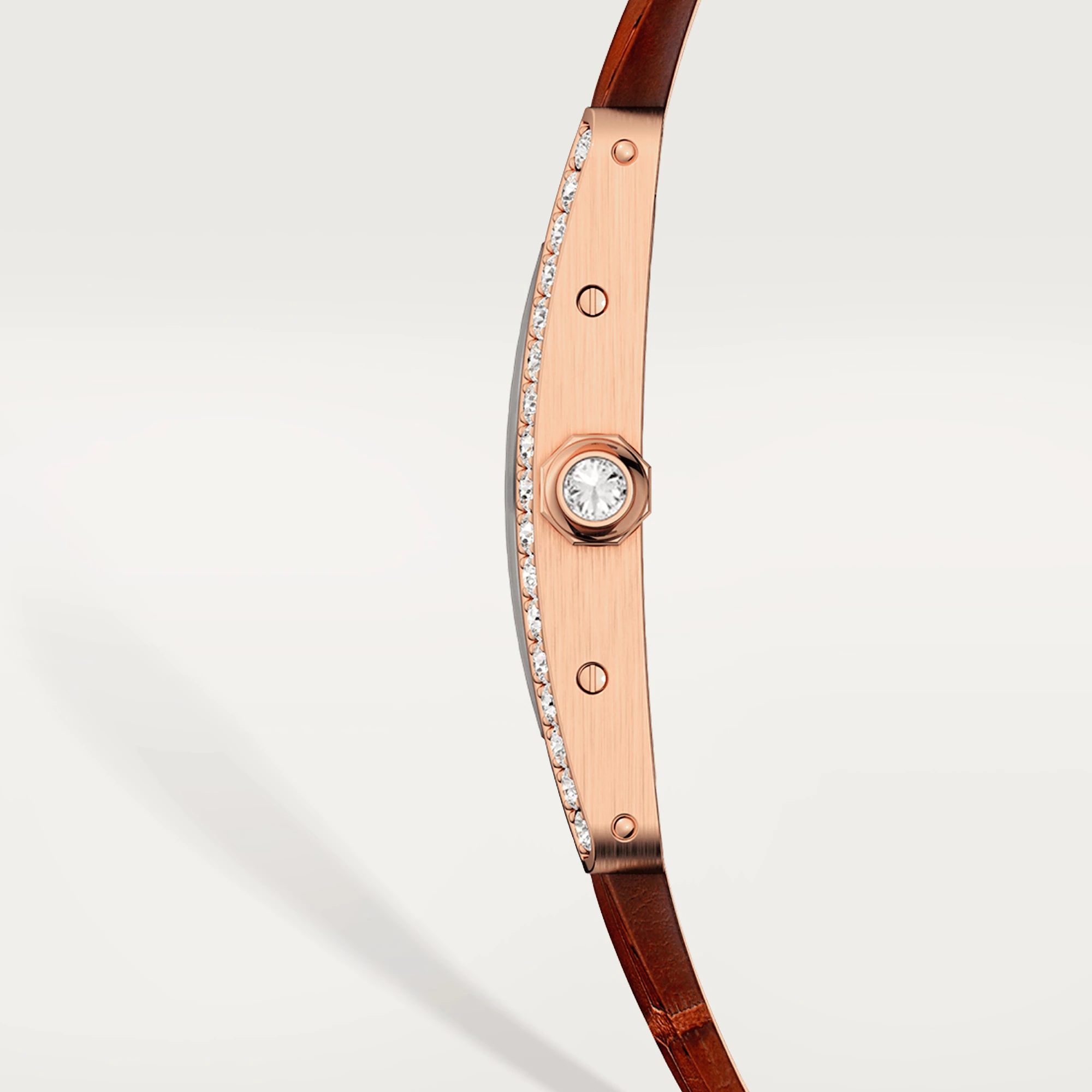 C@RTIER Tank Am��ricaine Small Model 18K Rose Gold & Diamonds Ladies Watch, WJTA0028