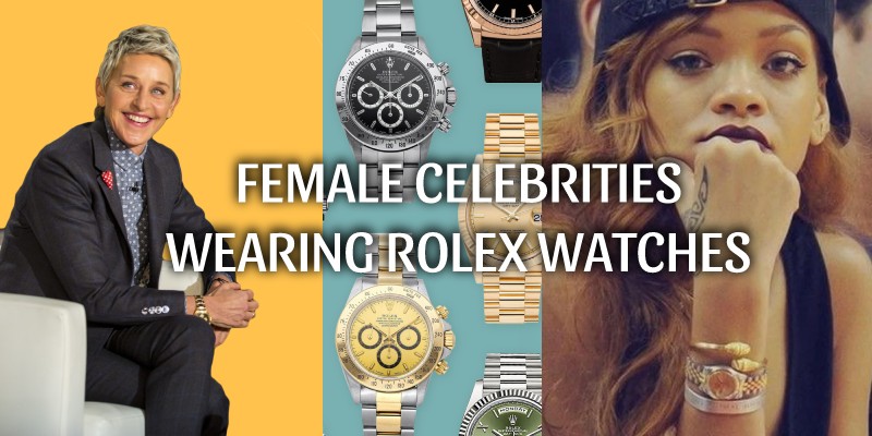 Female celebrities wearing Rolex watches