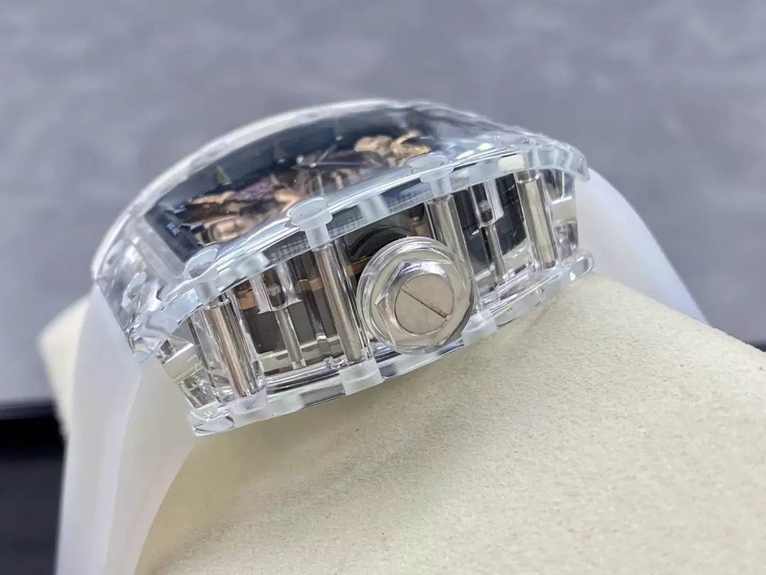 RICH@RD M!LLE RM 47 SAMURAI SAPPHIRE WHITE RUBBER STRAP SWISS REPLICA 42.7MM