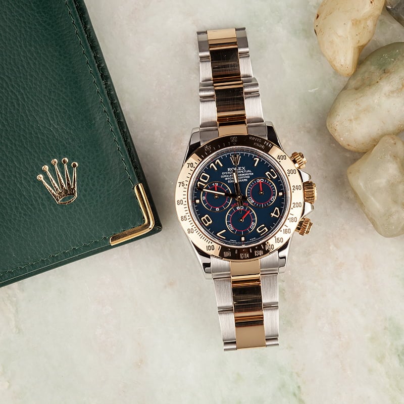 ROL€X Daytona 116523 Blue Arabic Dial