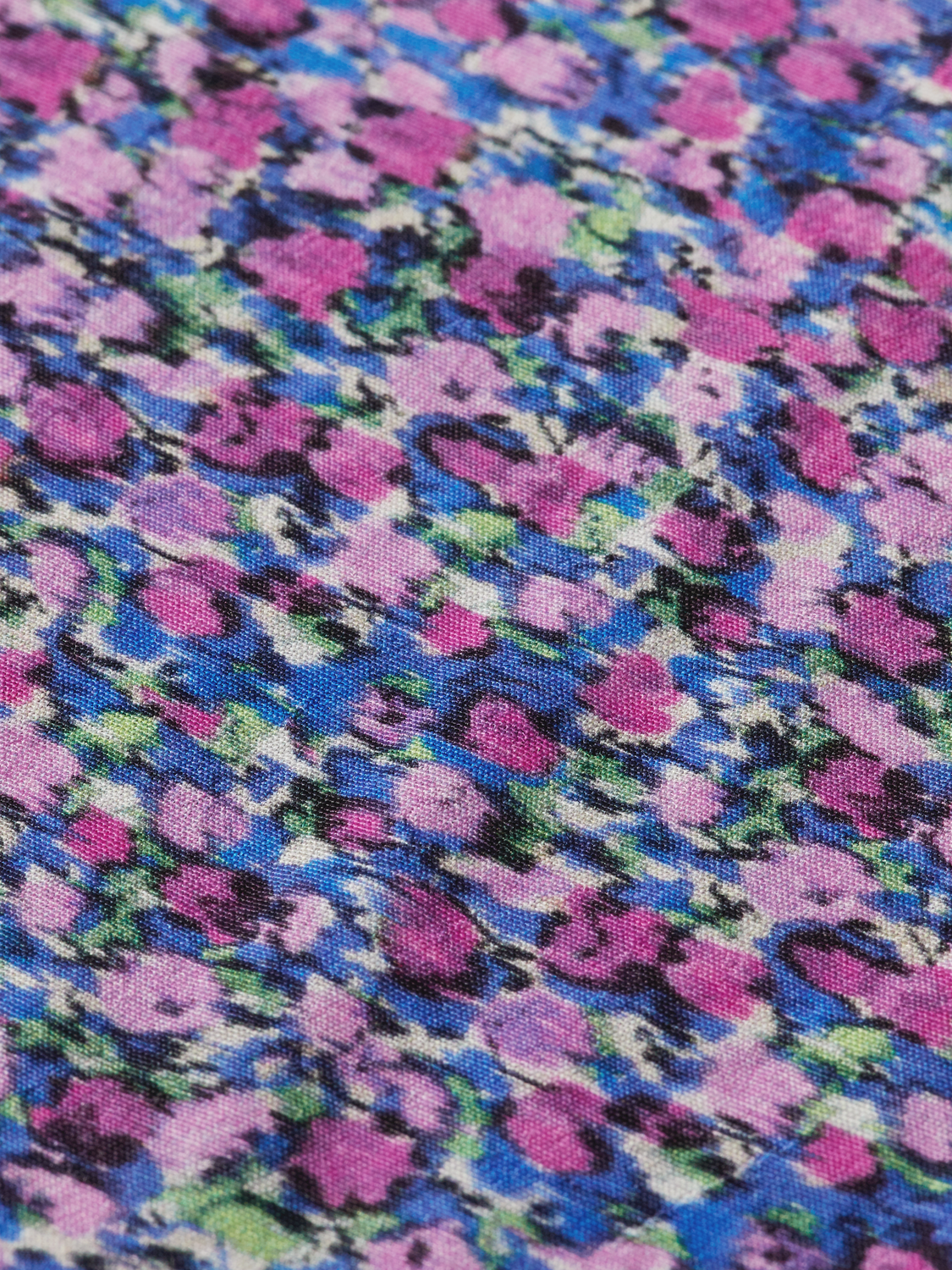 Long-Sleeved Printed V-Neck Mini Dress