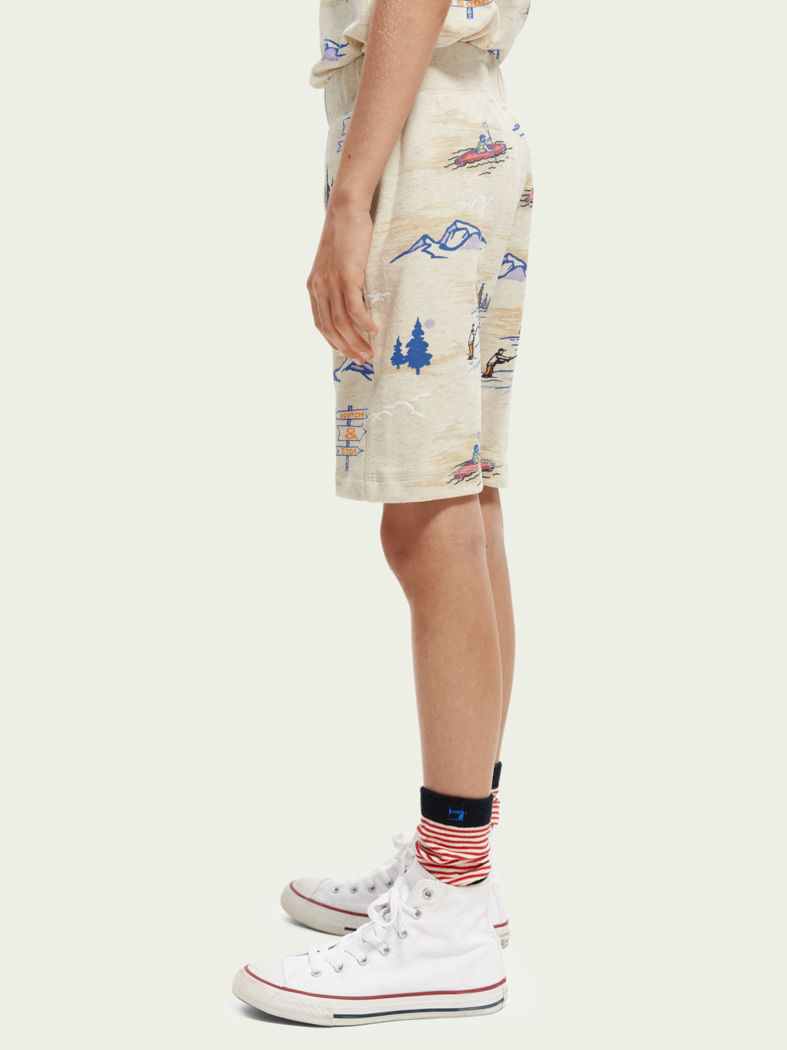 Printed Organic Cotton Sweat Shorts