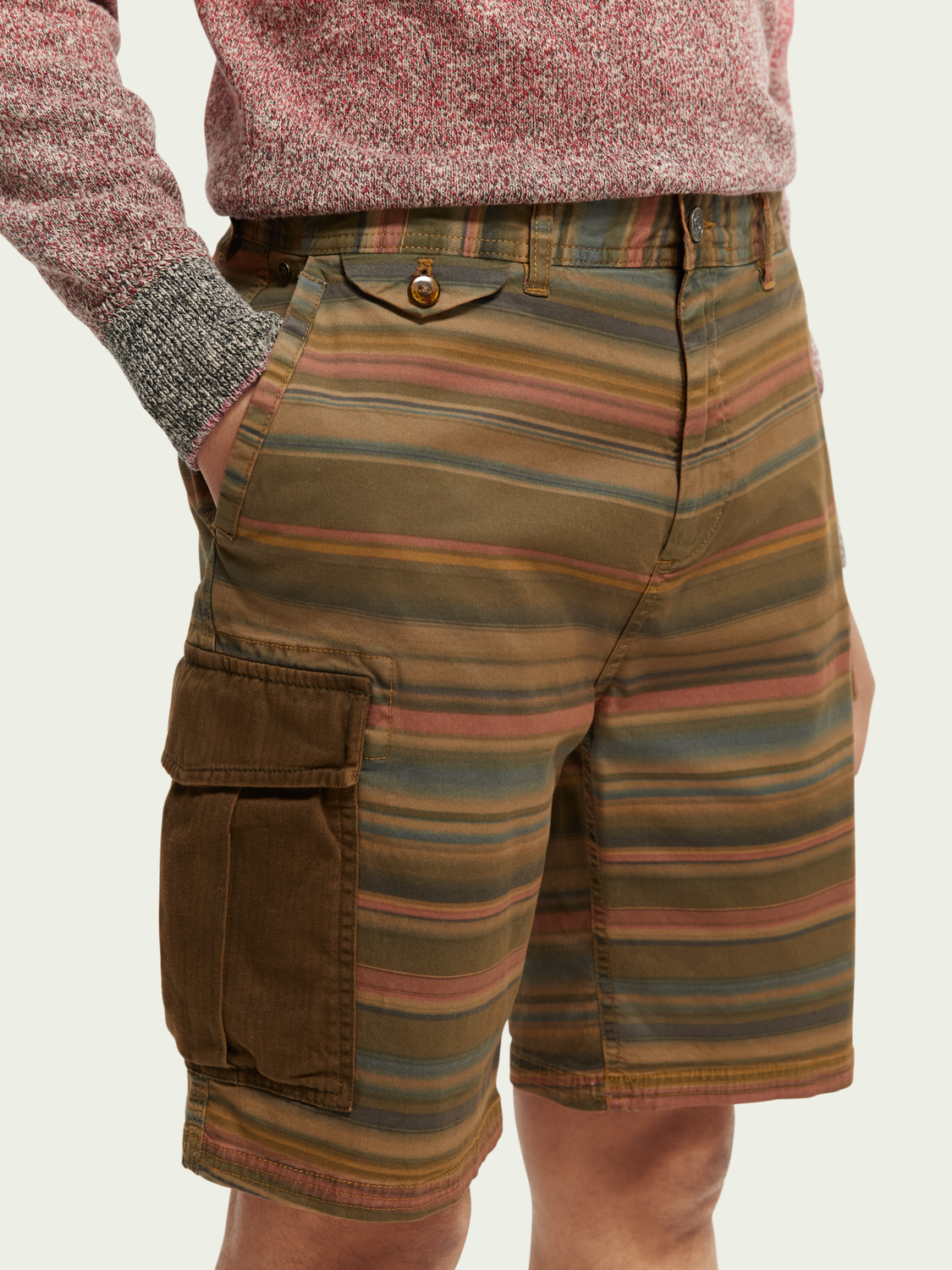 Relaxed-Fit Garment-Dyed Cargo Shorts | Scotch And Soda Outlet