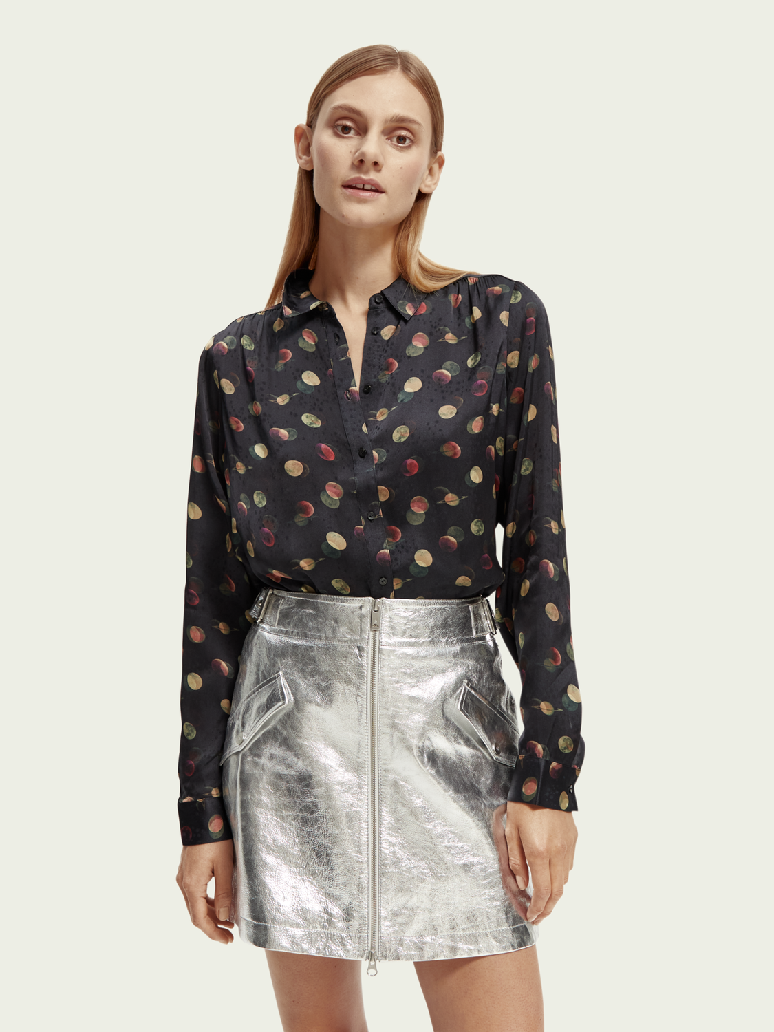 Slim Fit Jacquard Shirt | scotch & soda outlet