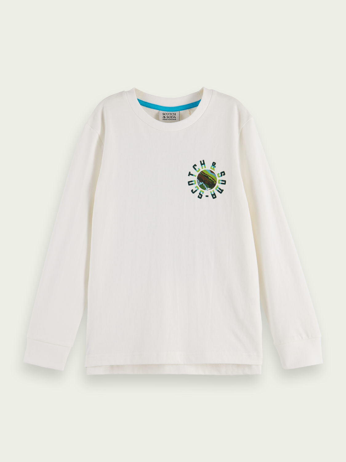 Relaxed-Fit Organic Long-Sleeved Artwork T-Shirt