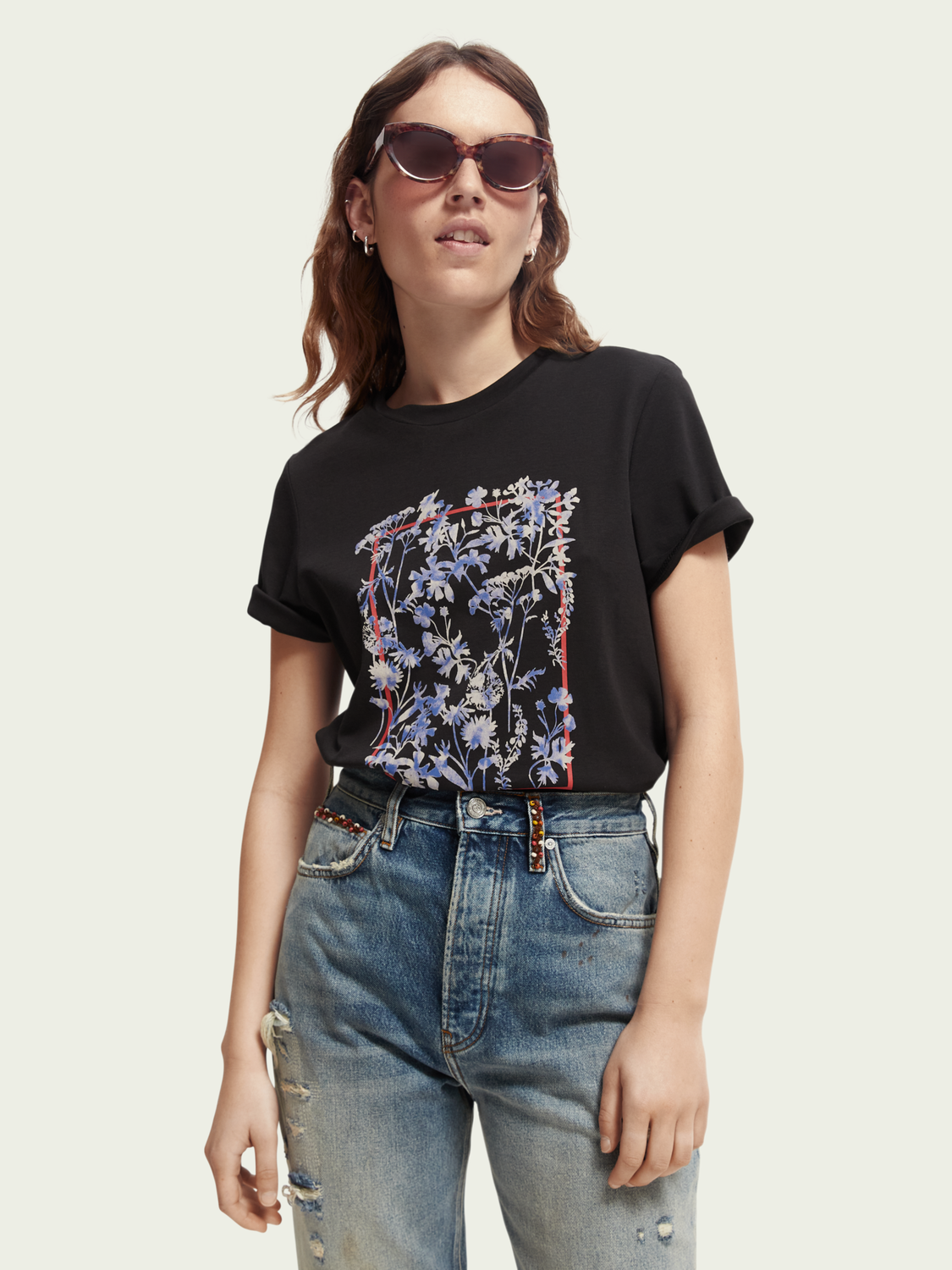 Regular Fit Organic Cotton Artwork T-Shirt | scotch & soda outlet