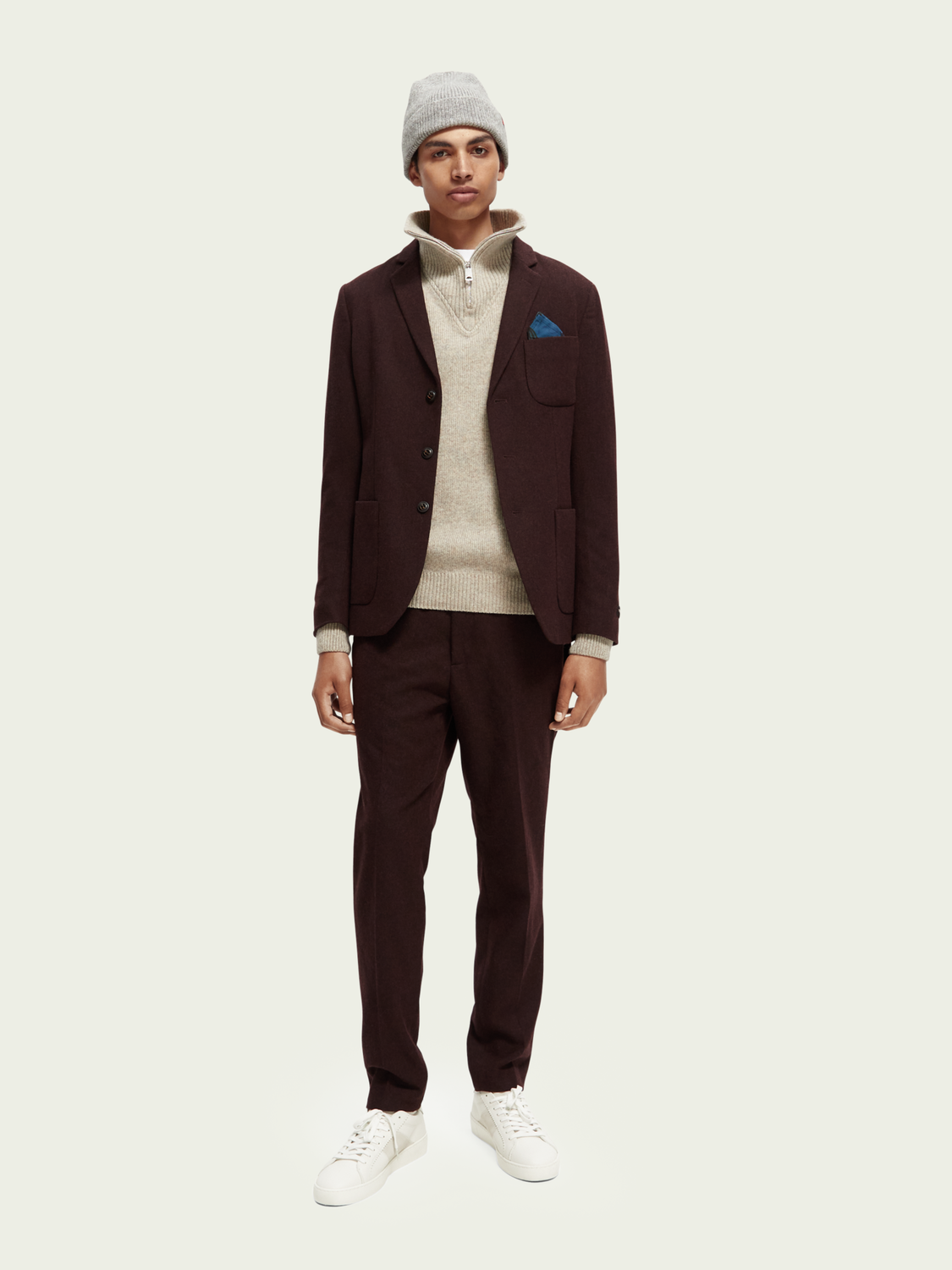 Wool-Blended Single-Breasted Blazer | Scotch And Soda Outlet