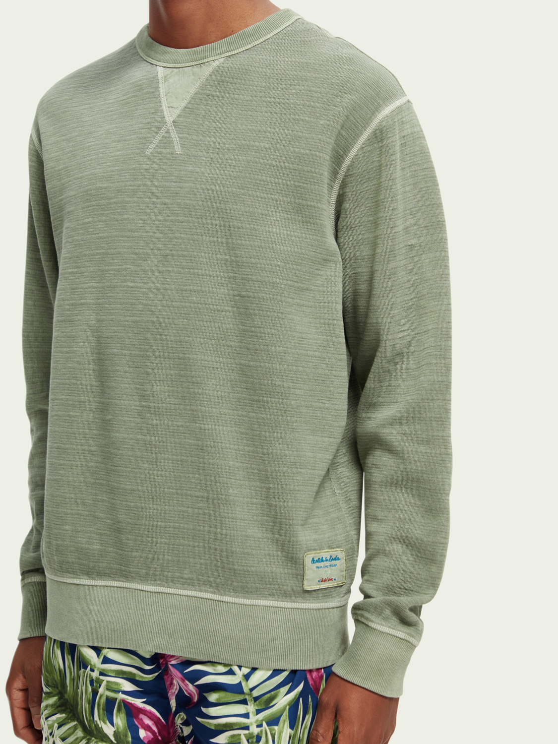 Structured Garment-Dyed Sweatshirt | Scotch And Soda Outlet