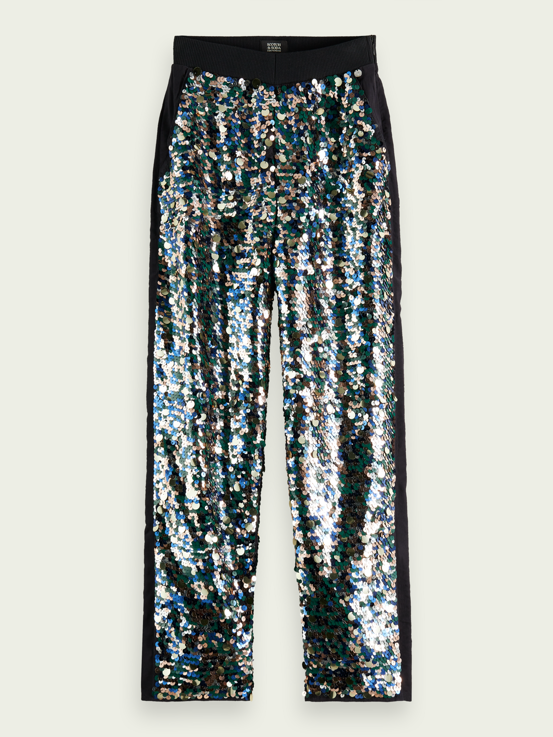 High-Rise Sequin Pants | scotch & soda outlet
