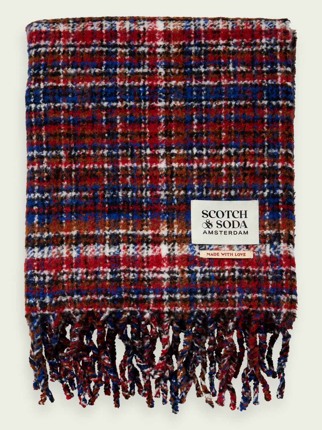 Wool - Blend Brushed Scarf | Scotch And Soda Outlet