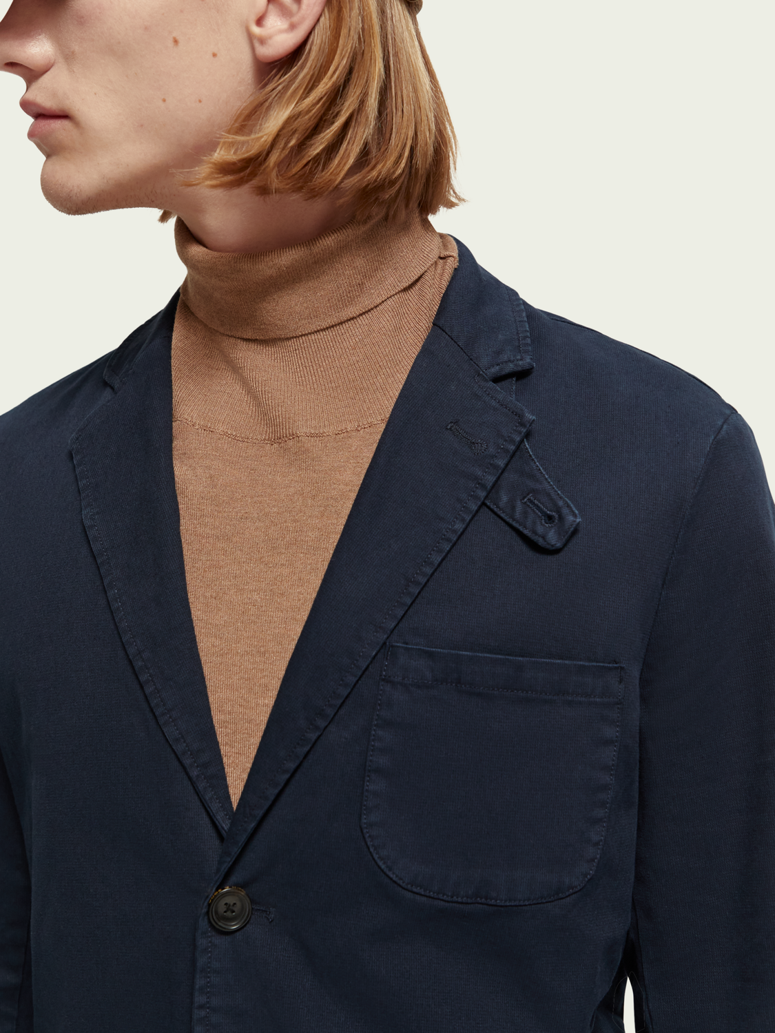 Structured Garment Dyed Cotton-Blend Blazer | Scotch And Soda Outlet