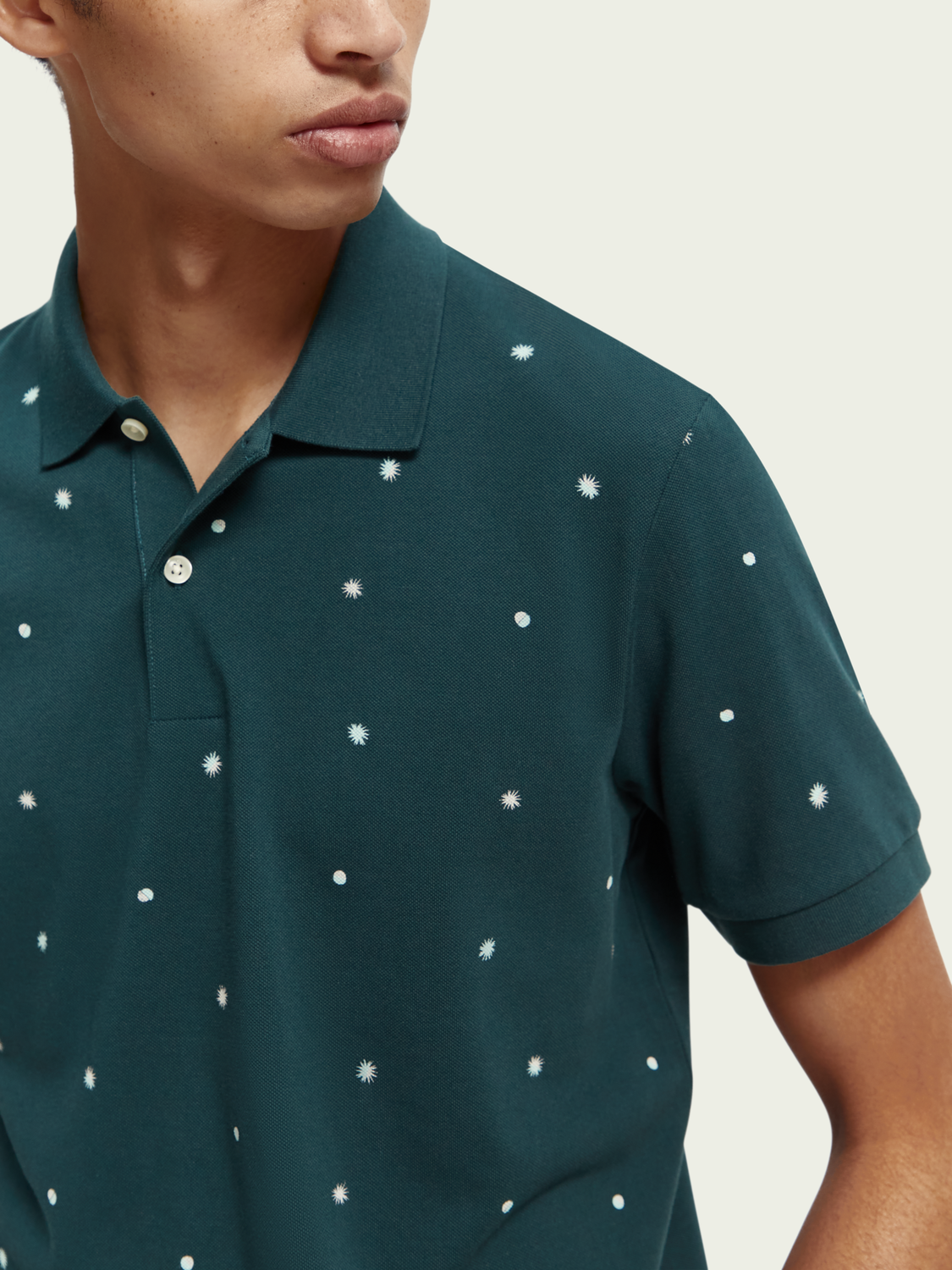 Printed Organic Pique Polo | Scotch And Soda Outlet