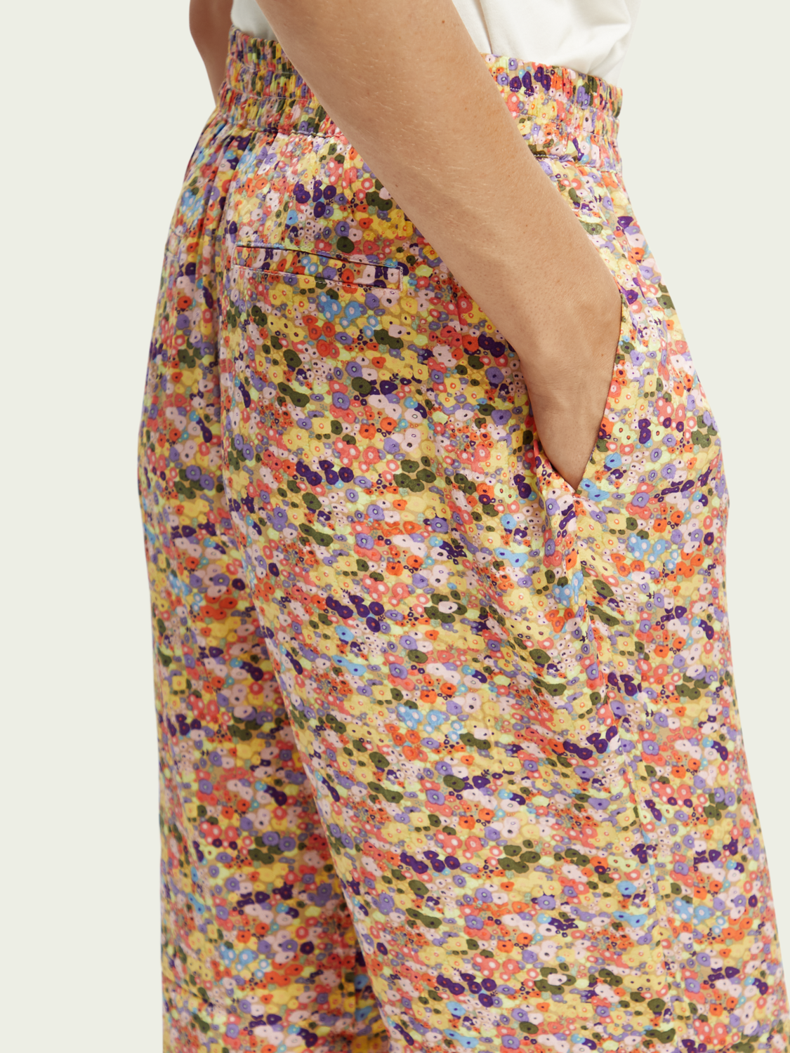 Gia Mid-Rise Wide-Leg Elasticated Trousers | scotch & soda outlet