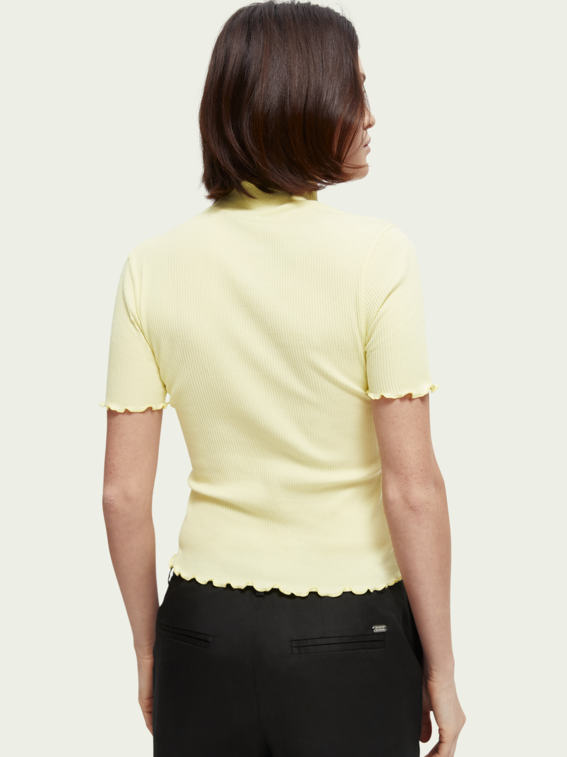 Mock Neck Slim-Fit Organic Cotton Shirt | scotch & soda outlet