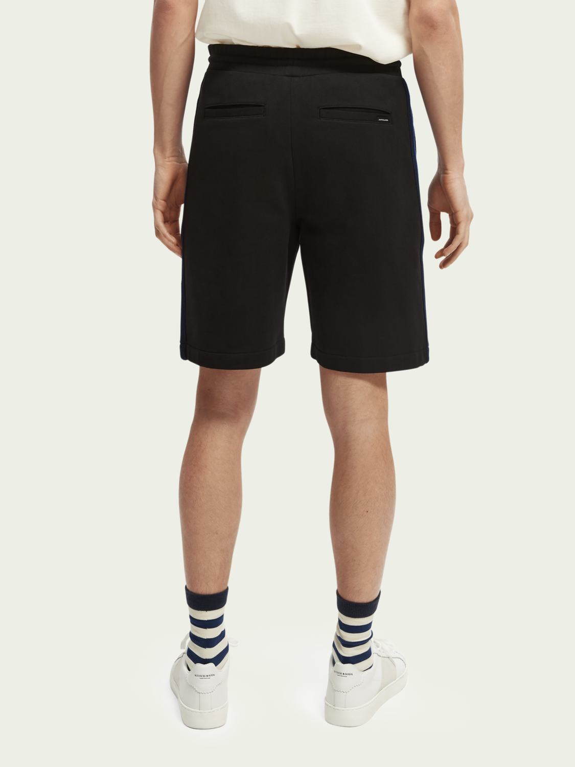 Organic Cotton Sweat Shorts With Side-Stripe | Scotch And Soda Outlet