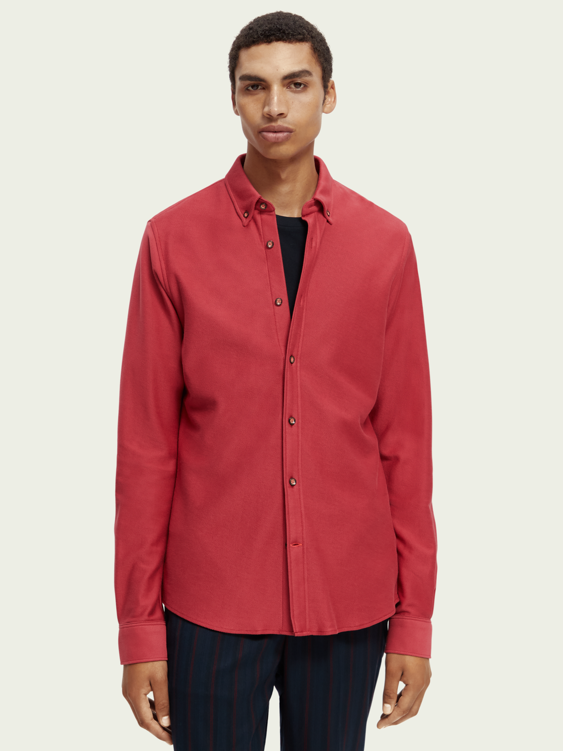 Slim Fit Organic Twill Shirt | Scotch And Soda Outlet