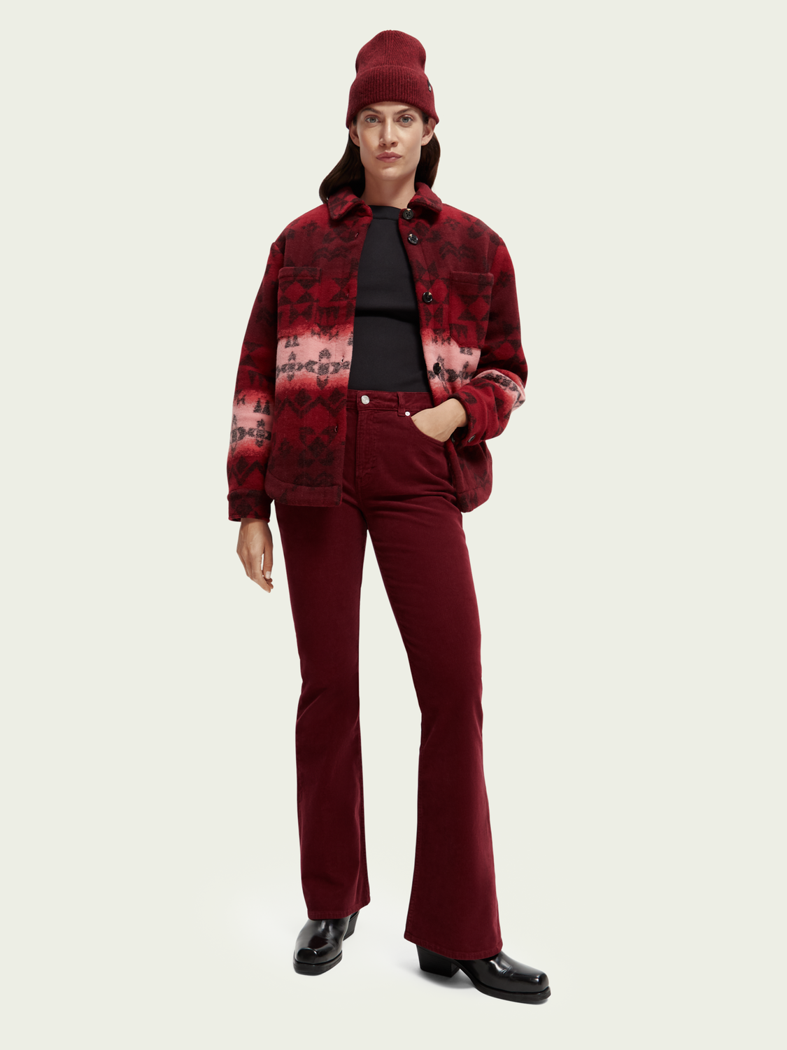 Printed Jacquard Overshirt | scotch & soda outlet