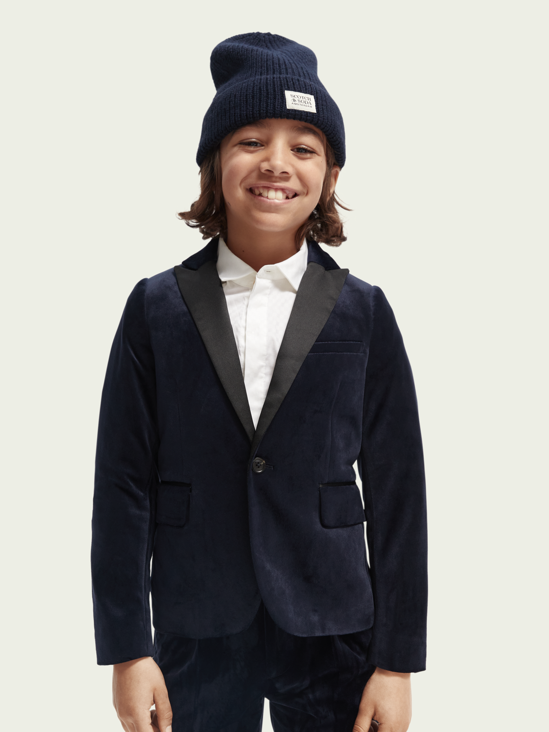 Single-Breasted Satin Lapel Blazer