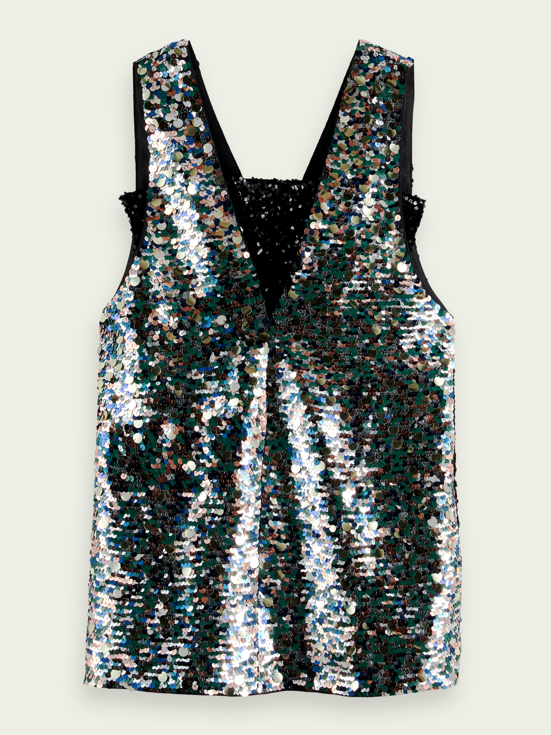 Sequin V-Neck Removable Bandeau Mini Dress | scotch & soda outlet