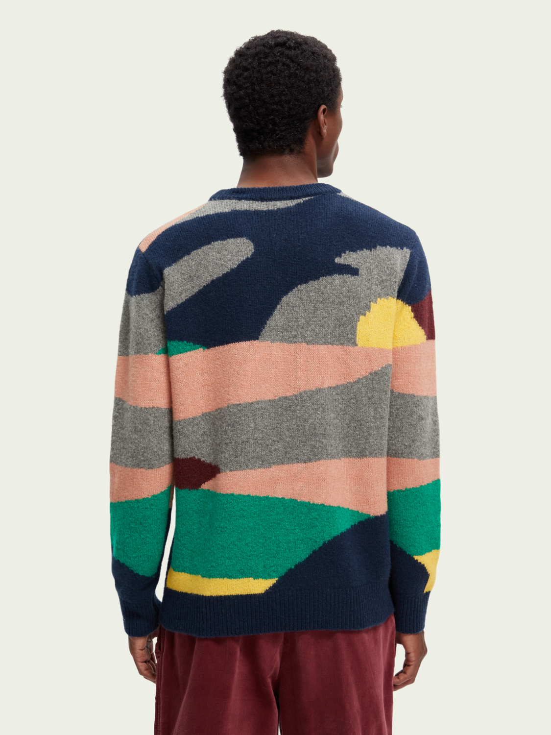 Wool-Blended Jacquard Sweater | Scotch And Soda Outlet