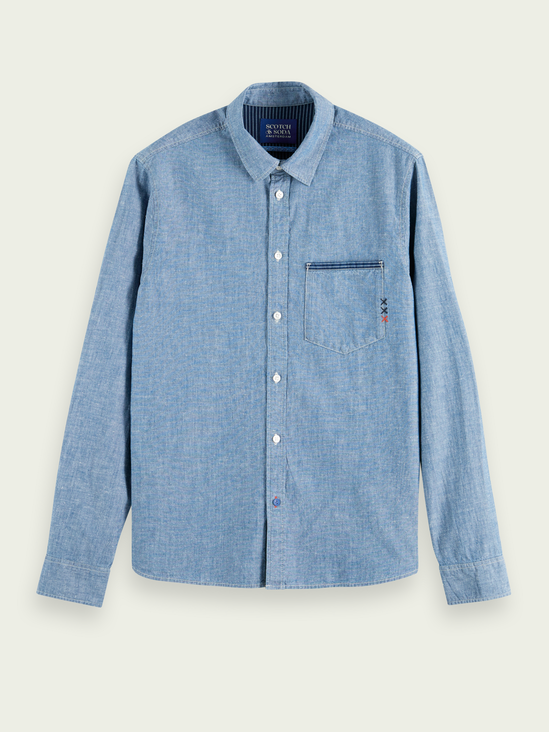 Pocketed Chambray Shirt | Scotch And Soda Outlet