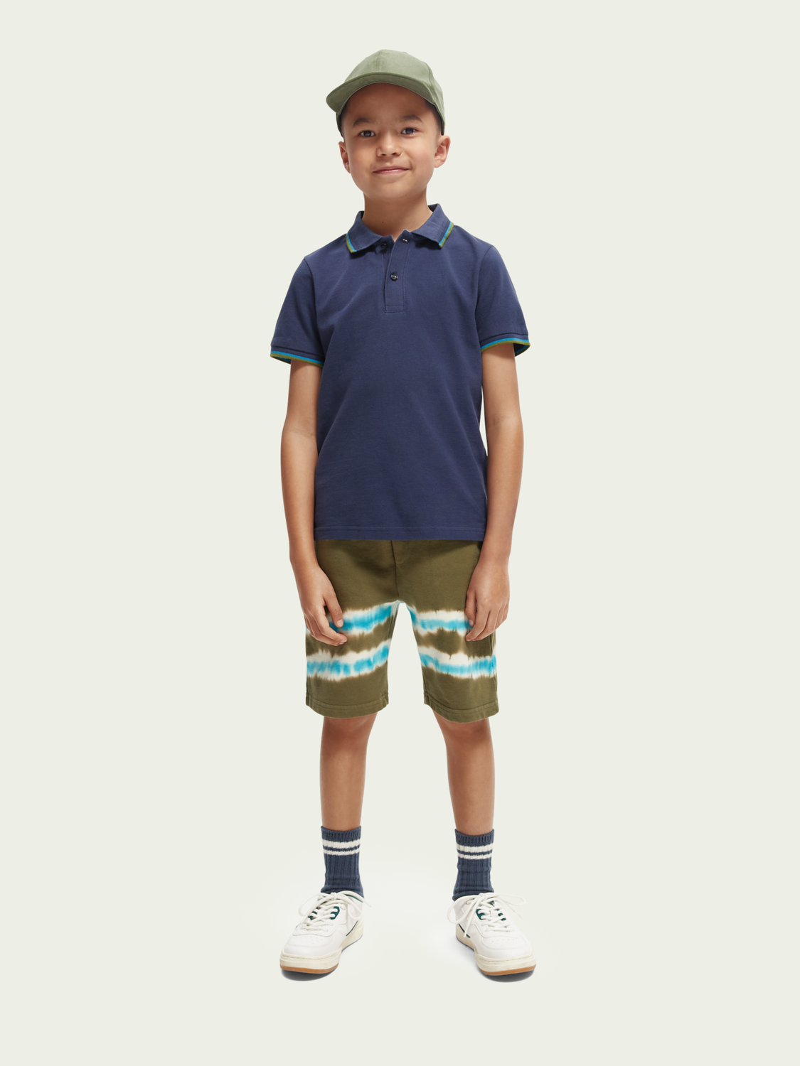 Short-Sleeved Contrast Tipped Pique Polo