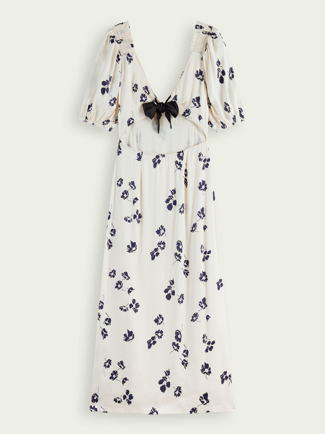 V-Neck Open Back Maxi Dress | scotch & soda outlet