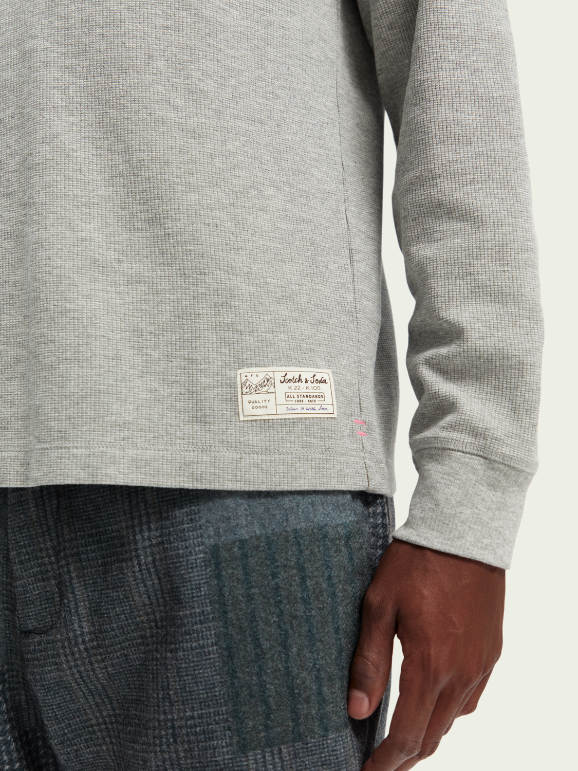 Structured Organic Cotton Waffle T-Shirt | Scotch And Soda Outlet