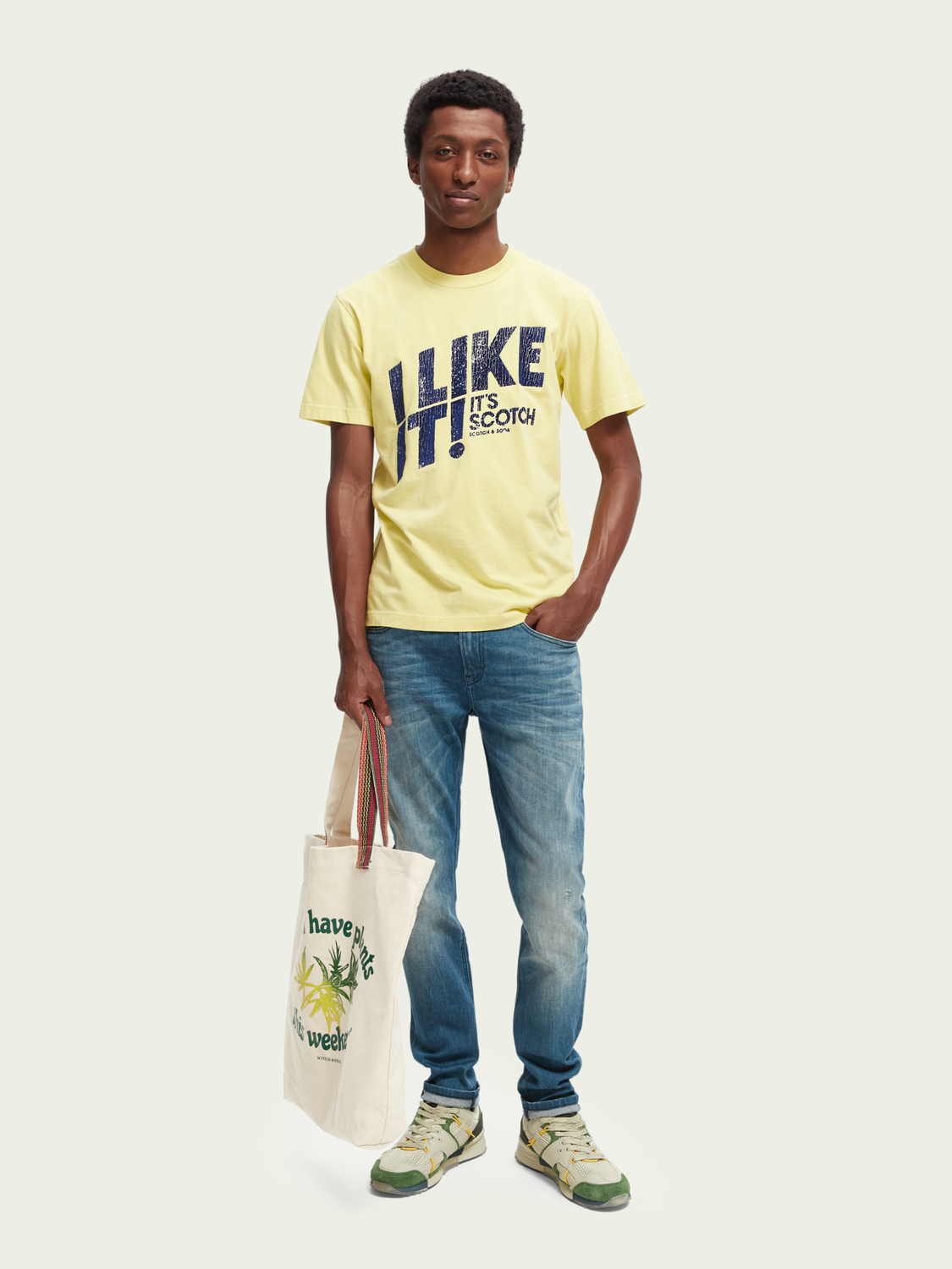 Garment-Dyed Graphic Crewneck T-Shirt | Scotch And Soda Outlet
