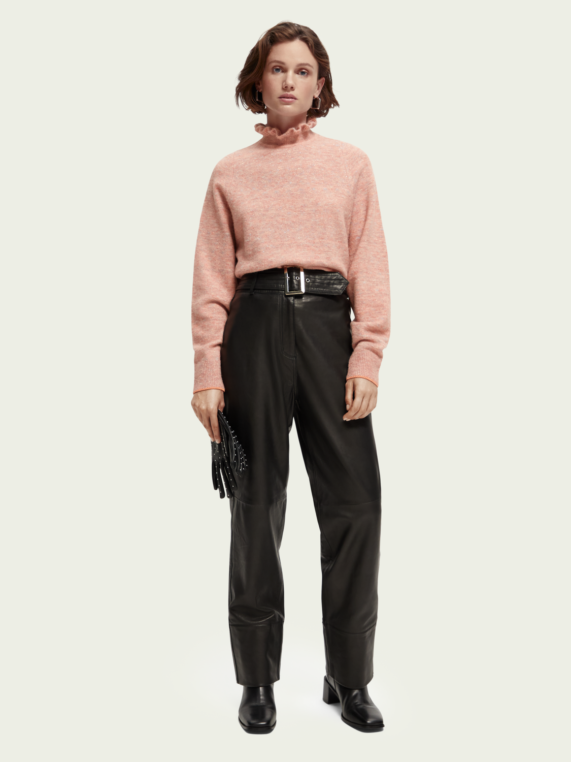 Ruffled Turtleneck Sweater | scotch & soda outlet