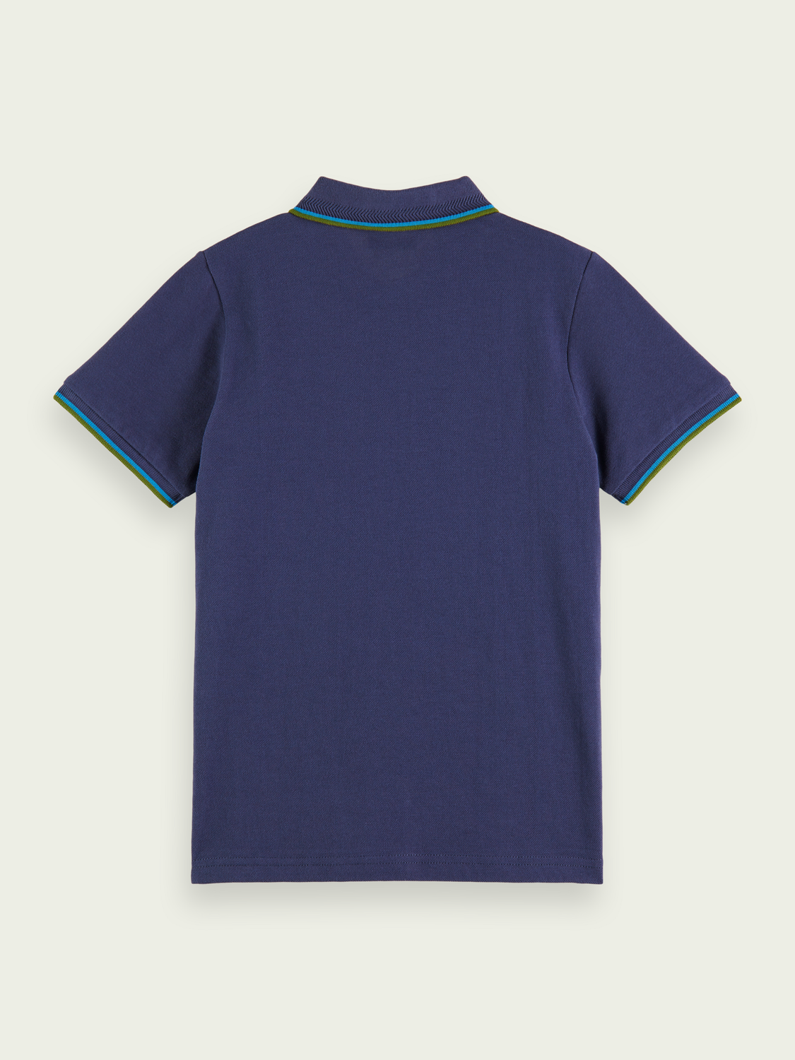 Short-Sleeved Contrast Tipped Pique Polo