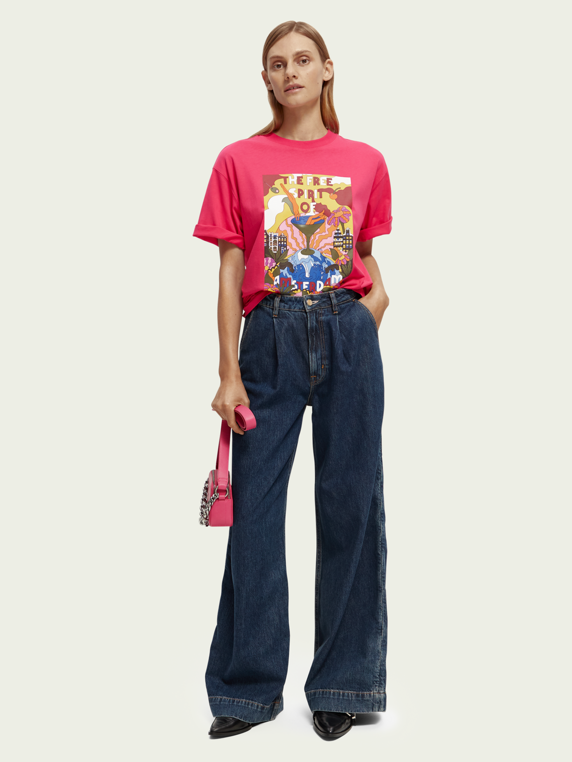 Loose Fit Organic Cotton Artwork T-Shirt | scotch & soda outlet